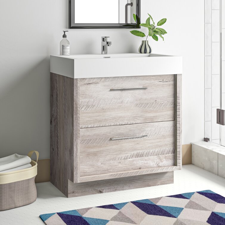 White washed 2024 oak vanity